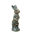 Figurka Zając Wielkanocny szaro złoty 12,5cm